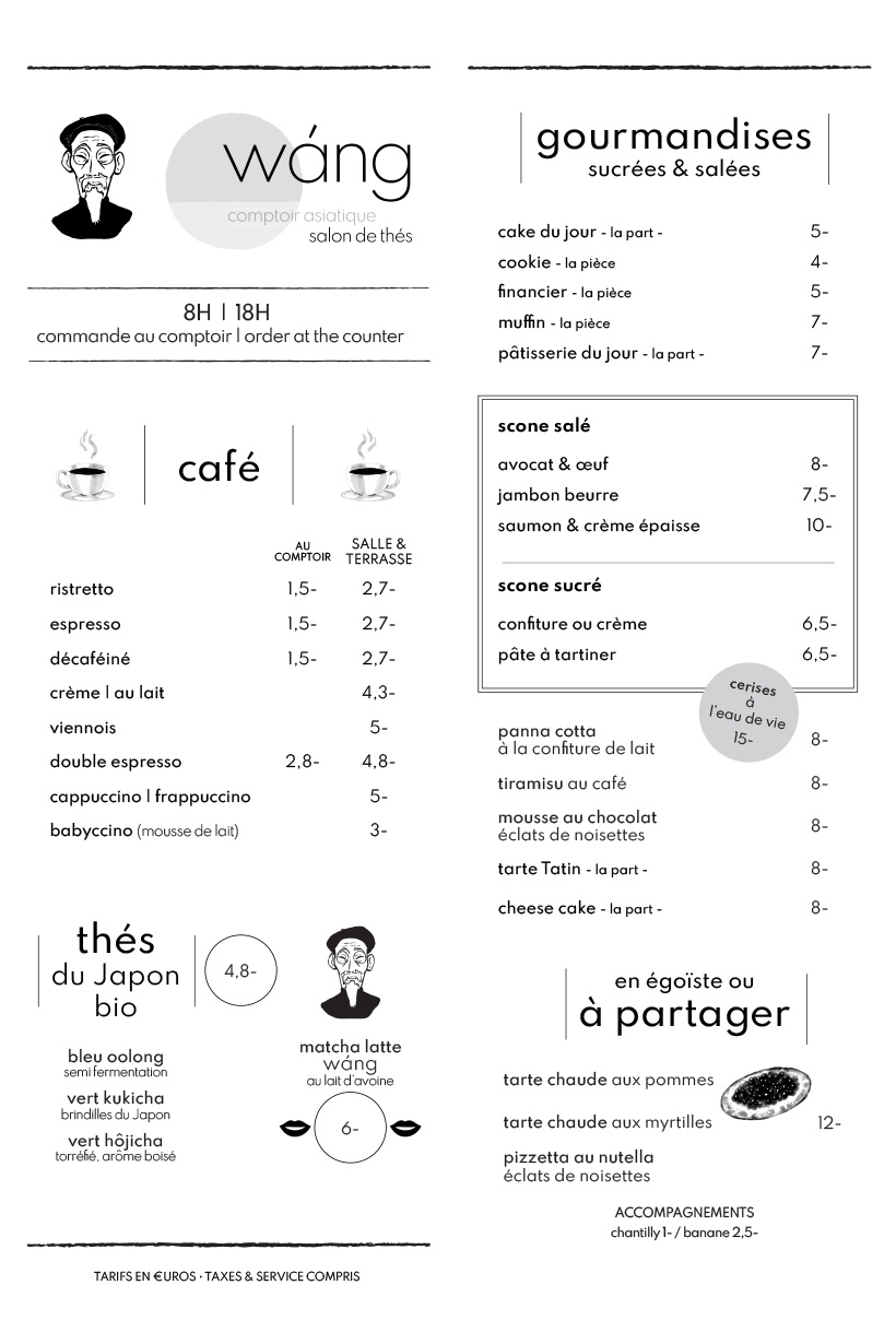 Carte Café Spaggiari & Wang Megève - Hiver 2026