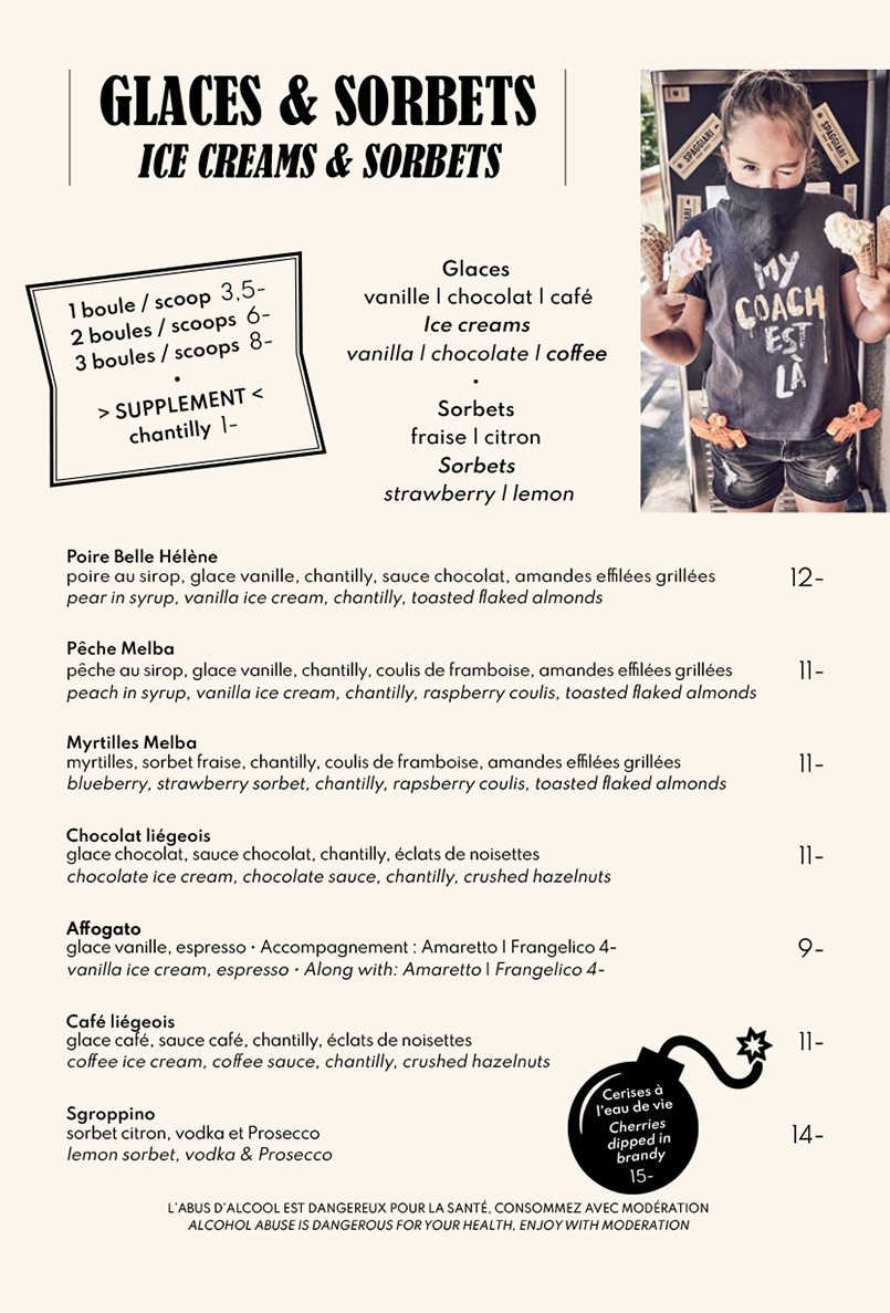 Glaces et sorbets - Spaggiari - Restaurants - Megève