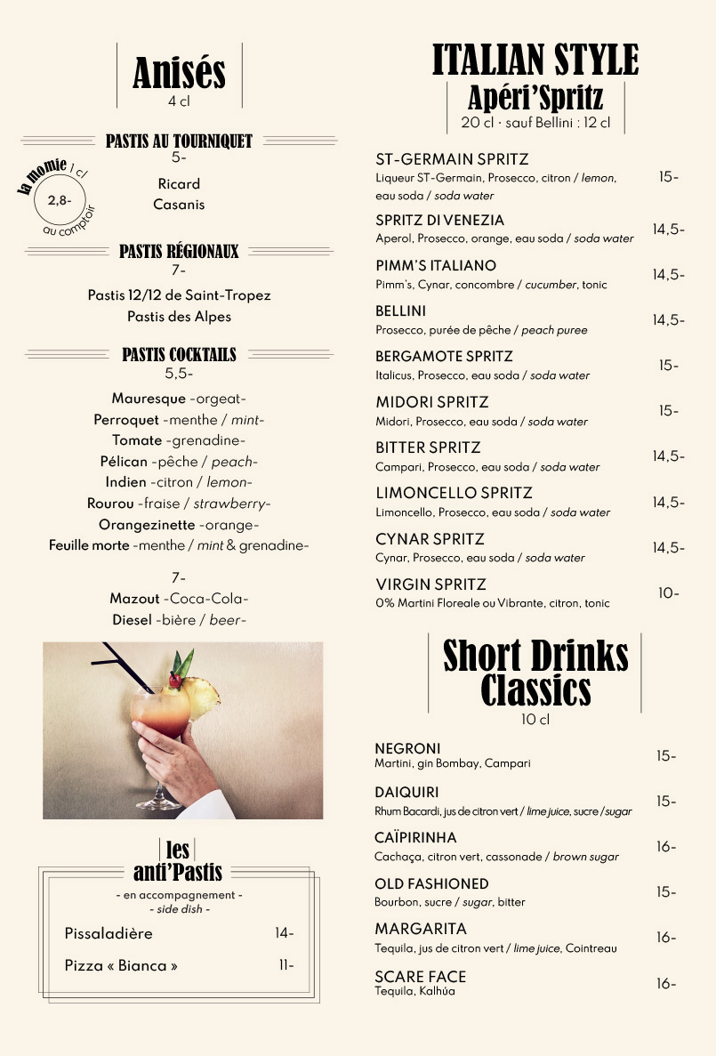 Anisés, Cocktails - Spaggiari et Wàng - Megève