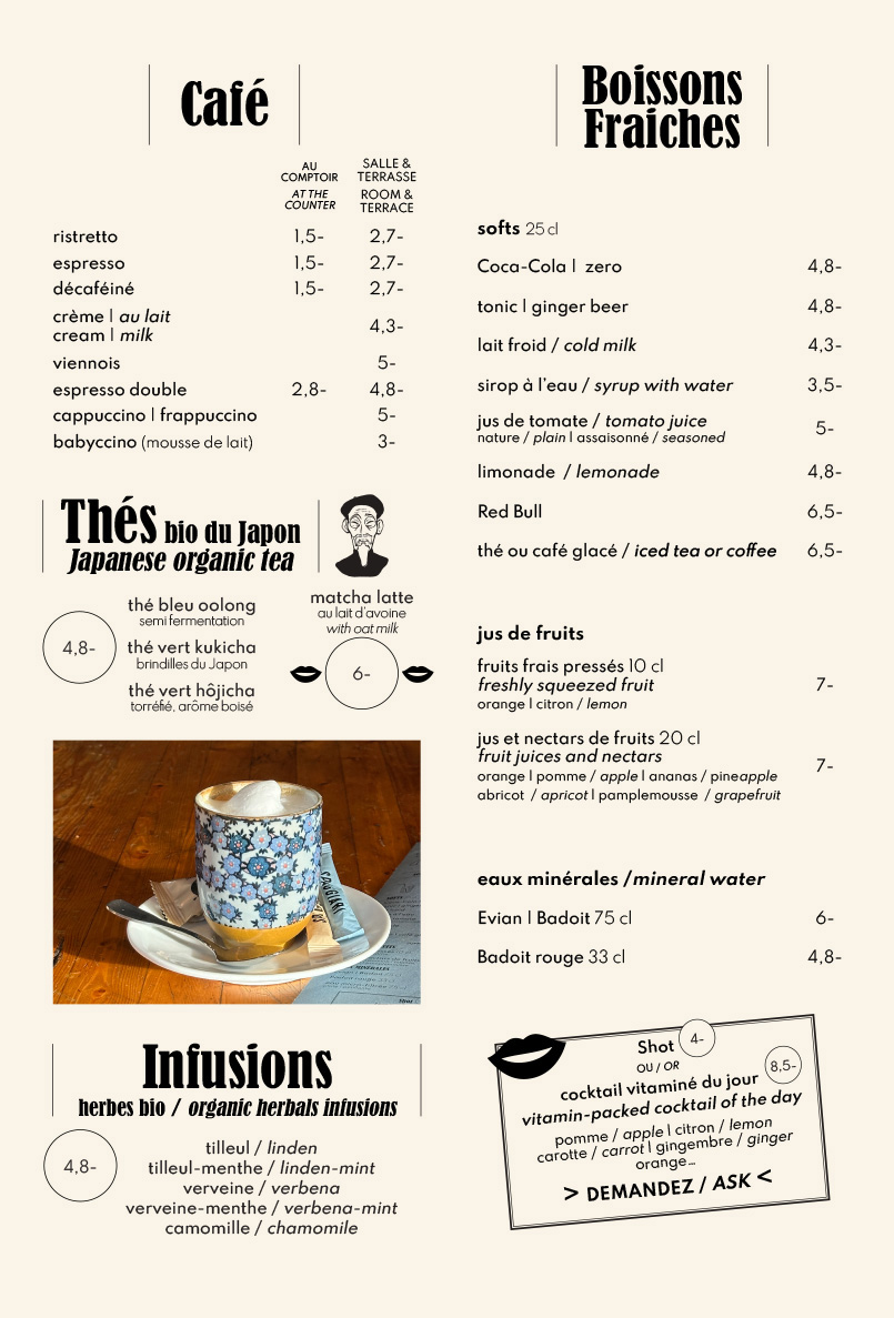 Café, Thés, Boissons Fraiches - Spaggiari et Wàng - Megève