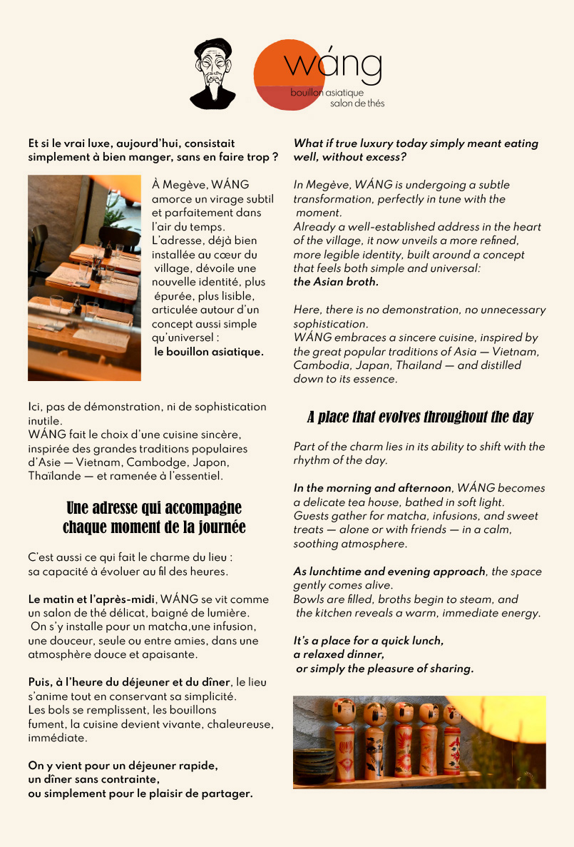 Story Wàng Restaurant Bouillon Asiatique - Megève